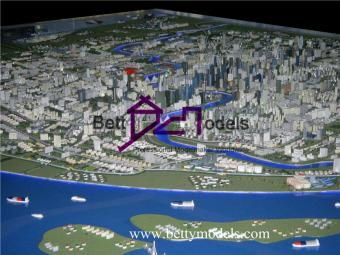 3D Shanghai şehir planlama modelleri